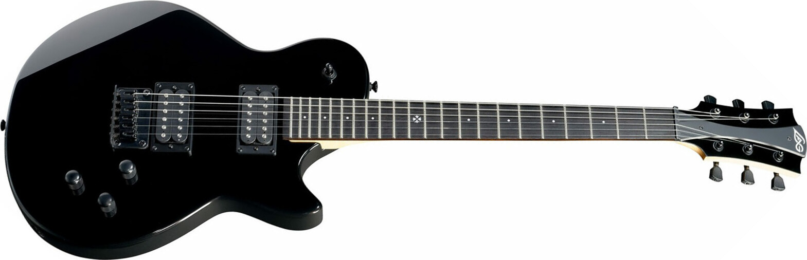 Lag Imperator 60 Hh Ht Rw - Black - Single-Cut-E-Gitarre - Main picture