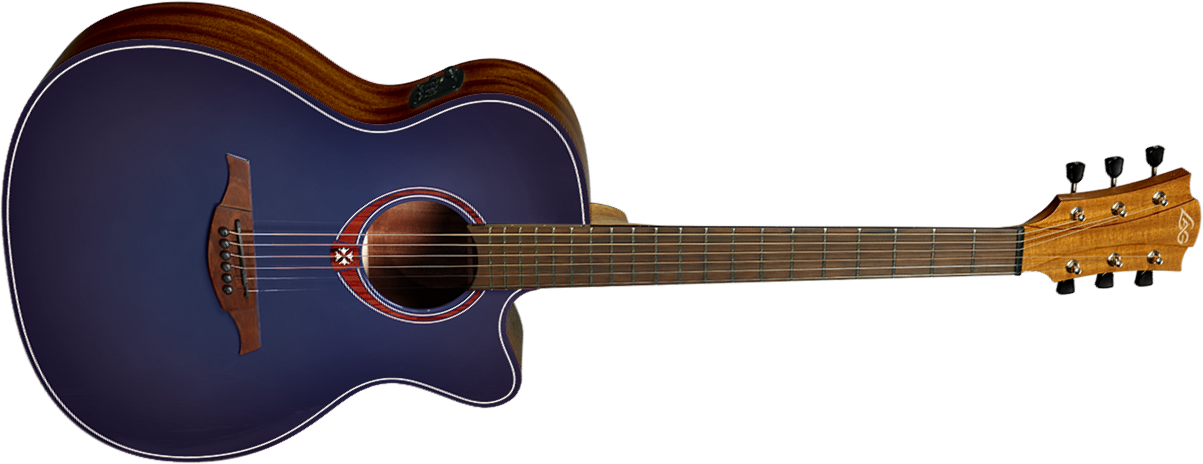 Lag T-blue Ace Ltd Auditorium Cw Cedre Khaya Brbw - Blue Burst - Folk-Gitarre - Main picture
