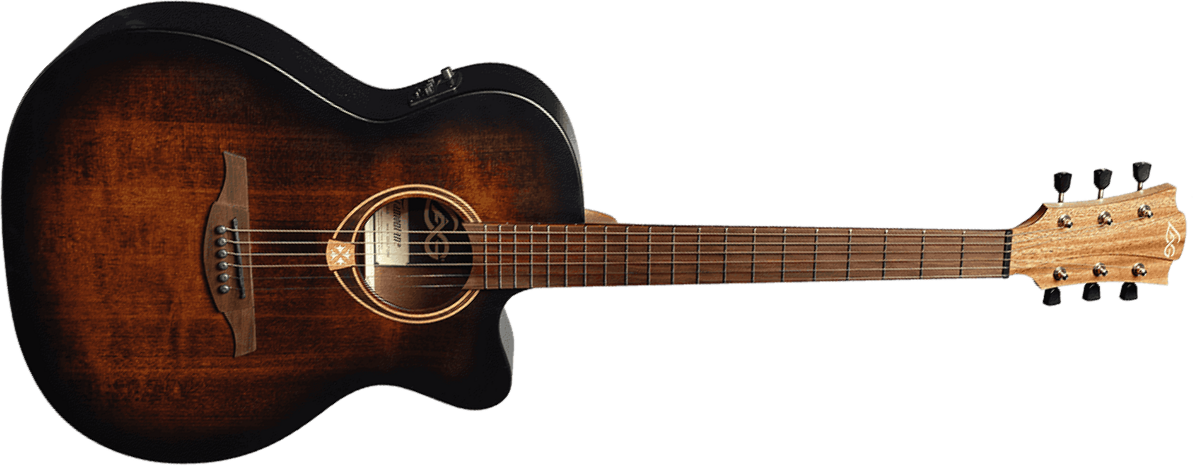 Lag T70ace Tramontane Auditorium Cw Epicea Sapele Bro - Black & Brown - Folk-Gitarre - Main picture
