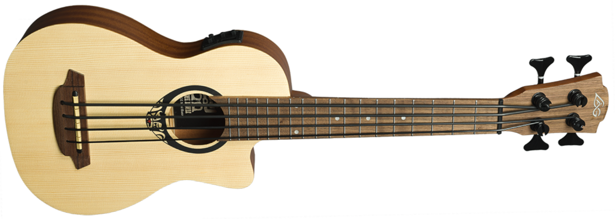 Lag Tkb150ce Mini Bass Tiki Cw Epicea Acajou +housse - Natural - Akustische Bass - Main picture