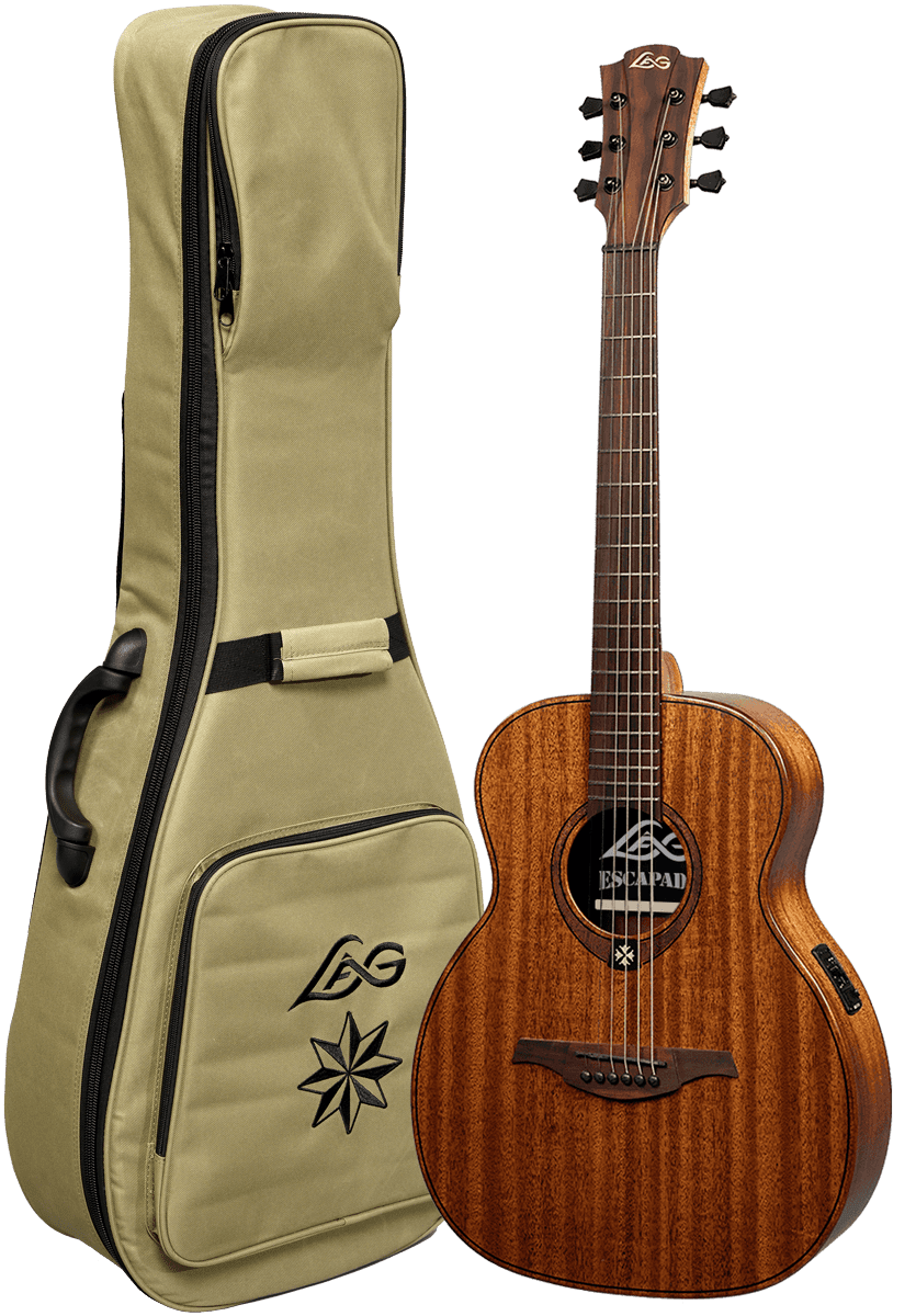 Lag Escapade Kahya Electro Gaucher Acajou + Housse - Naturel - Western-Reisegitarre - Variation 1