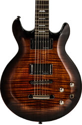 Double cut e-gitarre Lag Roxane R500 - Brown shadow