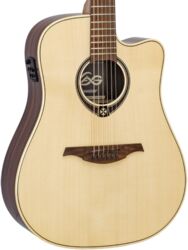 Folk-gitarre Lag T218 DCE - natural