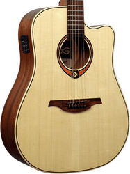 Folk-gitarre Lag Tramontane T88DCE - Naturel