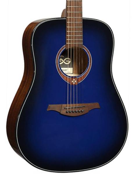 Folk-gitarre Lag Tramontane T-Blue-D - Blue burst