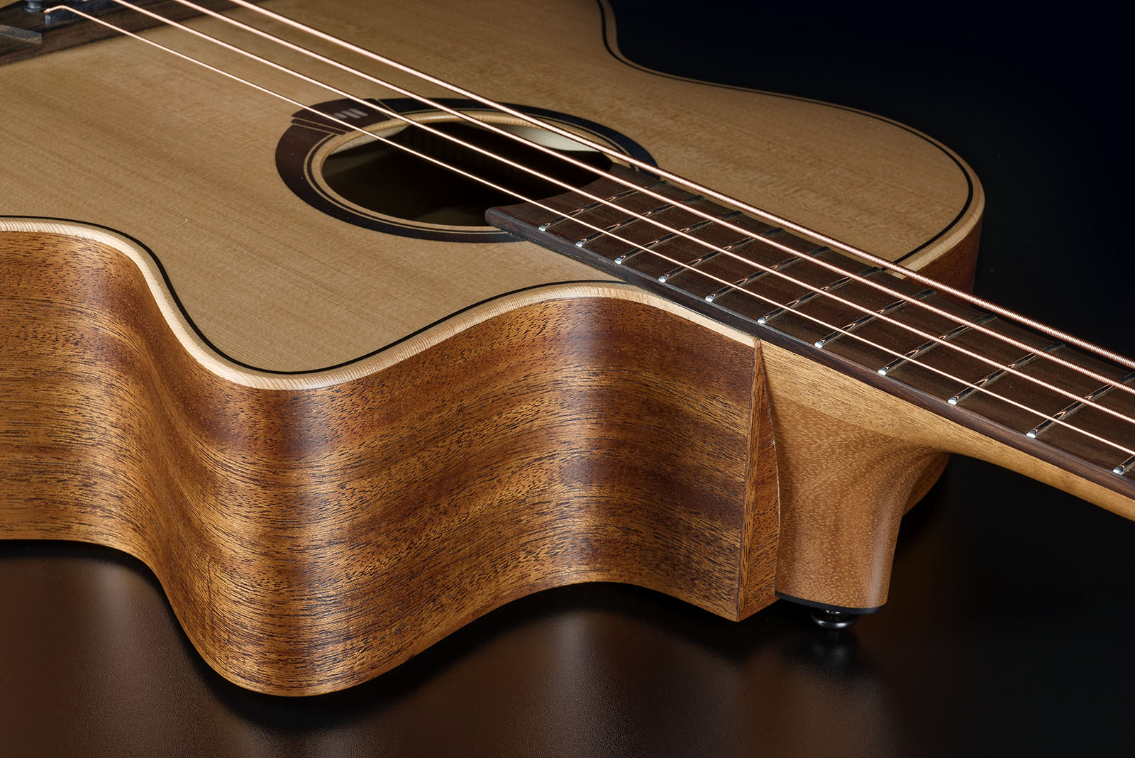 Lag Hv10bce Hyvibe H2 Bass Cw Shsc Cedre Khaya Bra - Natural - Akustische Bass - Variation 3