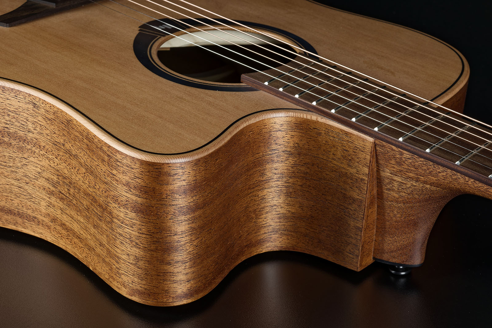 Lag Hv10dce Hyvibe H2 Dreadnought Cw Cedre Khaya Bra - Natural - Folk-Gitarre - Variation 3