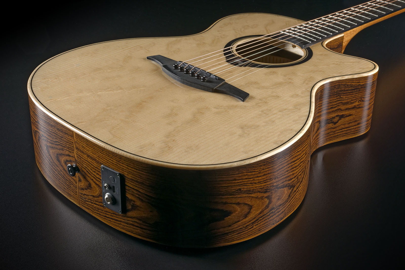 Lag Hv30ace Hyvibe H2 Auditorium Cw Epicea Bokote Bkbr - Natural - Folk-Gitarre - Variation 2