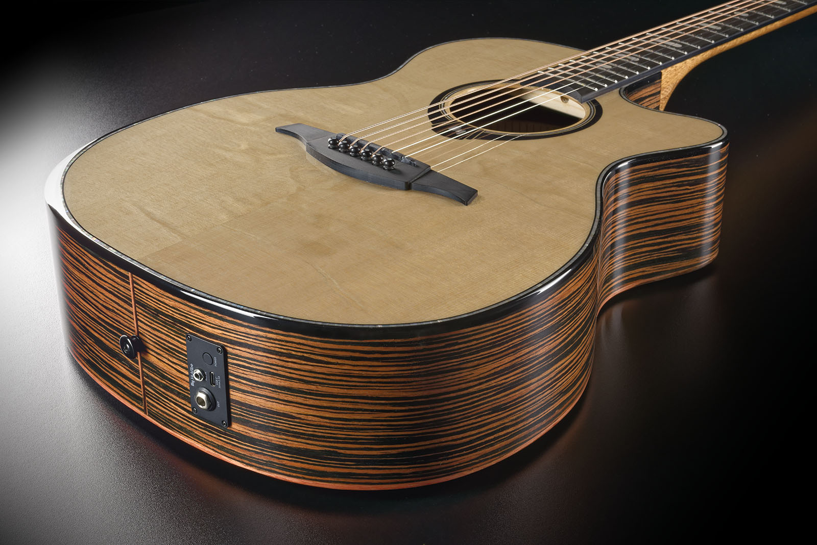 Lag Hv50ace Hyvibe H2 Auditoruium Cw Epicea Bokote Bkbr - Natural - Folk-Gitarre - Variation 2