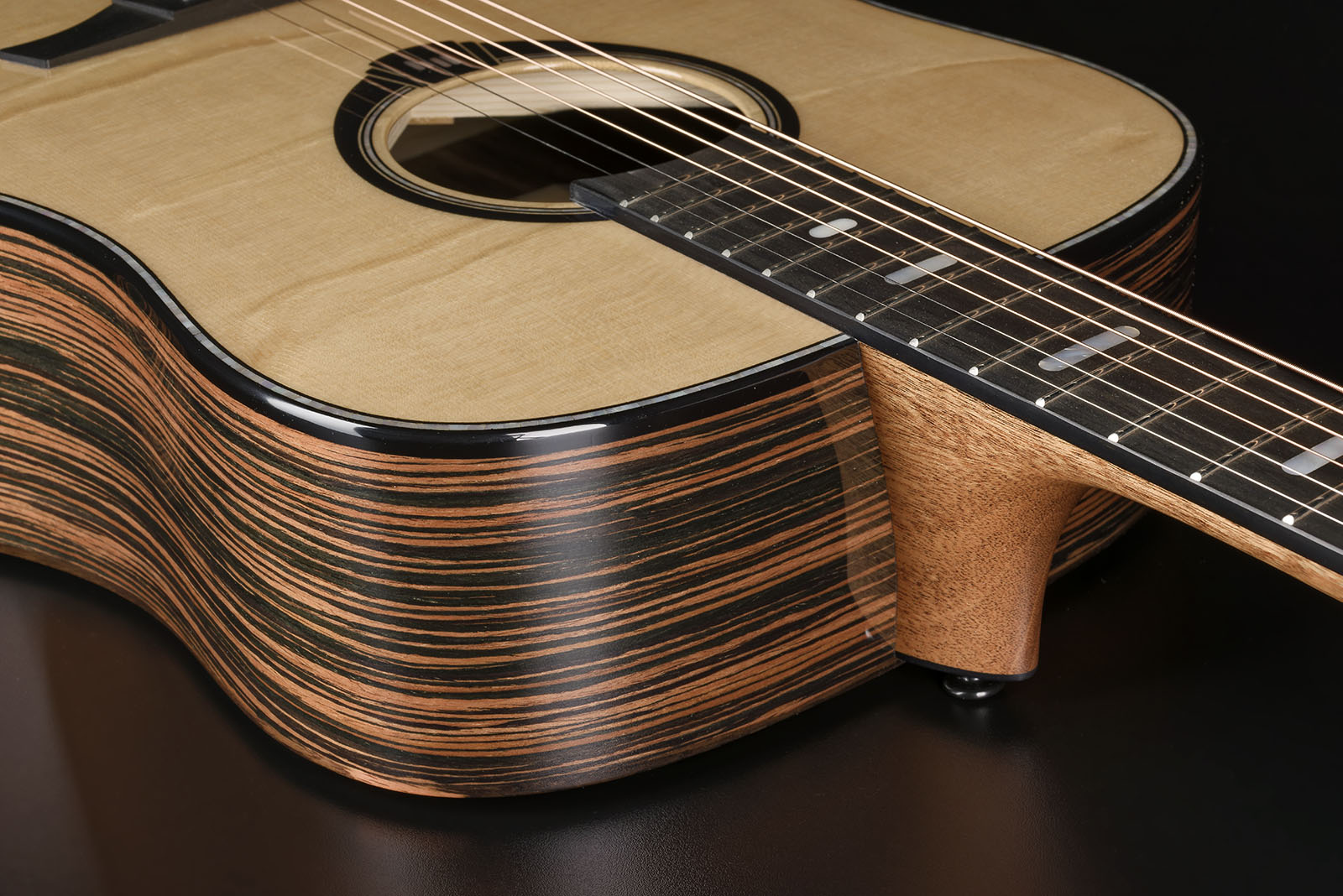 Lag Hv50de Hyvibe H2 Dreadnought Epicea Bokote Bkbr - Natural - Folk-Gitarre - Variation 4