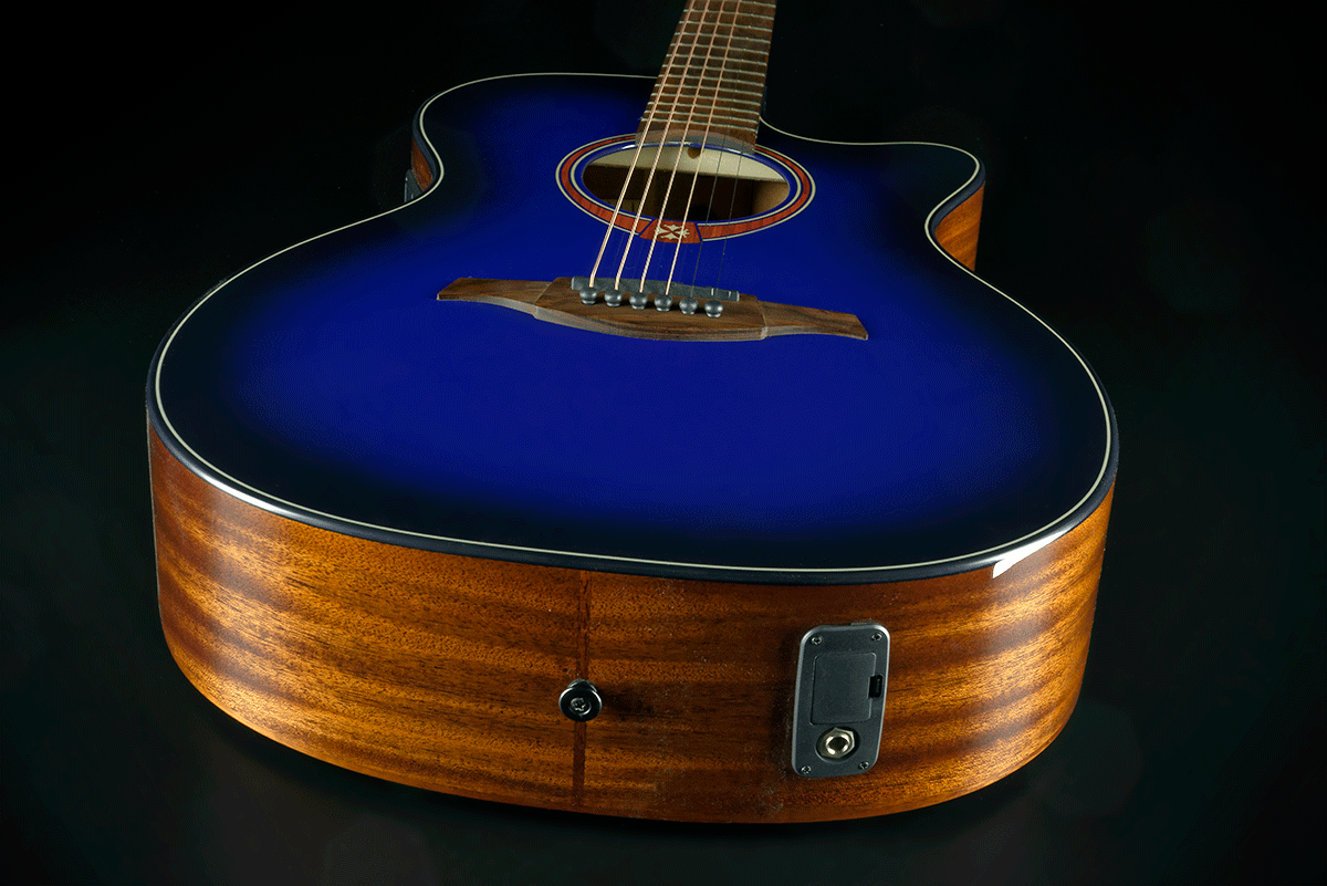 Lag T-blue Ace Ltd Auditorium Cw Cedre Khaya Brbw - Blue Burst - Folk-Gitarre - Variation 3