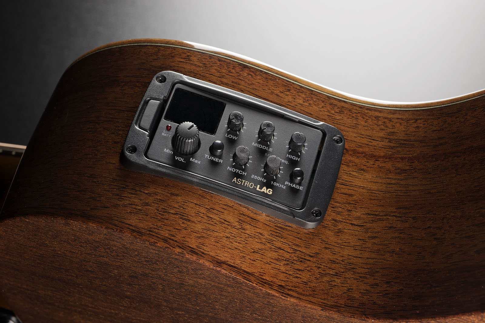 Lag T118abce Bevel Tramontane Auditorium Cw Cedre Khaya Bro - Brown Sunburst - Elektroakustische Gitarre - Variation 7