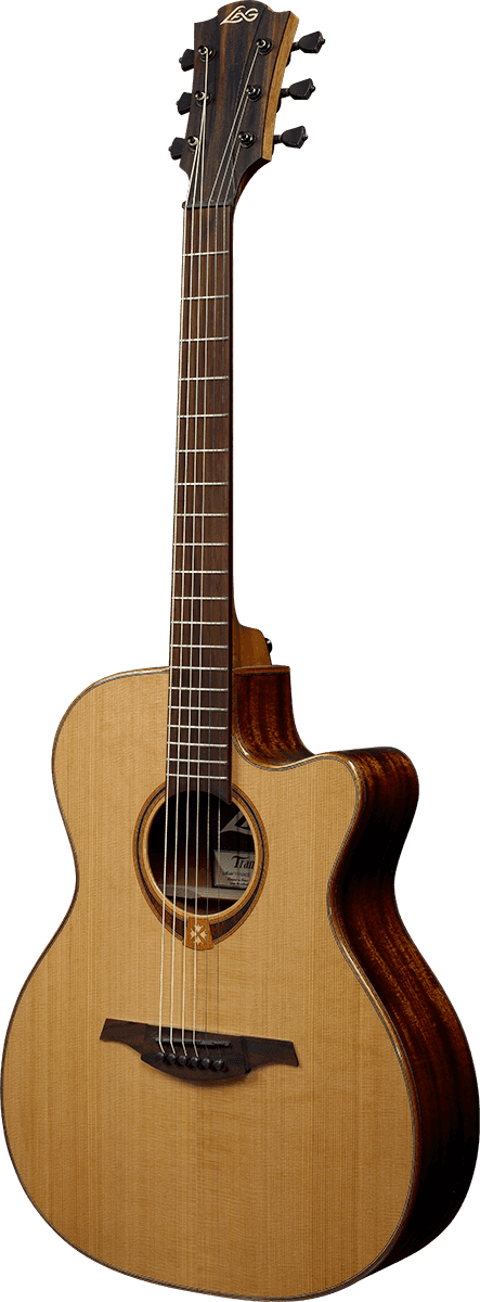 Lag T118ace Tramontane Auditorium Cw Cedre Khaya Bro - Naturel - Elektroakustische Gitarre - Variation 1