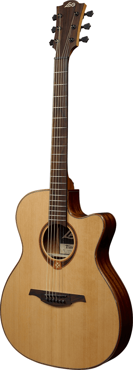Lag T118asce Tramontane Auditorium Slim Cw Electro Cedre Khaya - Naturel - Elektroakustische Gitarre - Variation 1