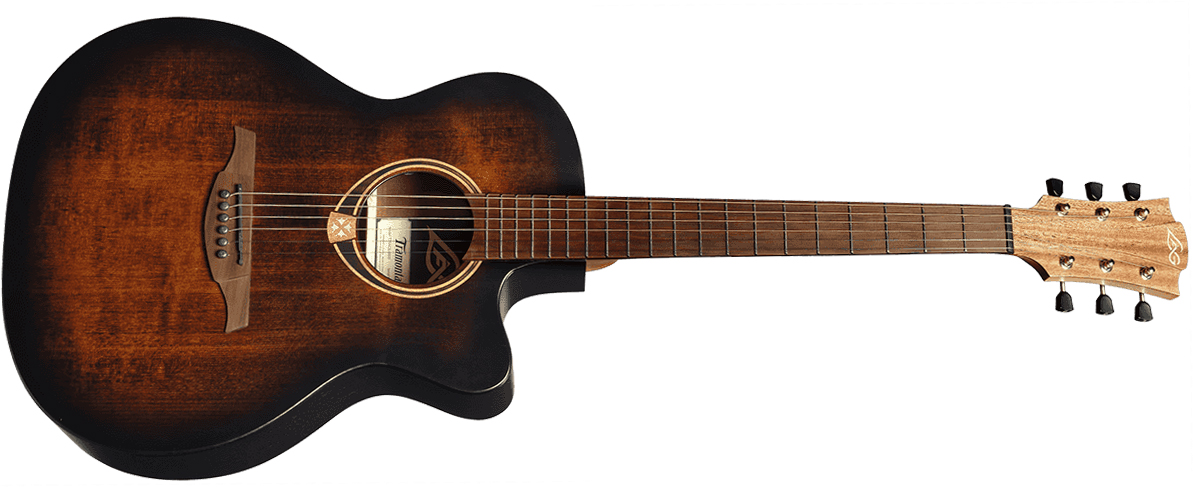 Lag T70ace Tramontane Auditorium Cw Epicea Sapele Bro - Black & Brown - Folk-Gitarre - Variation 1