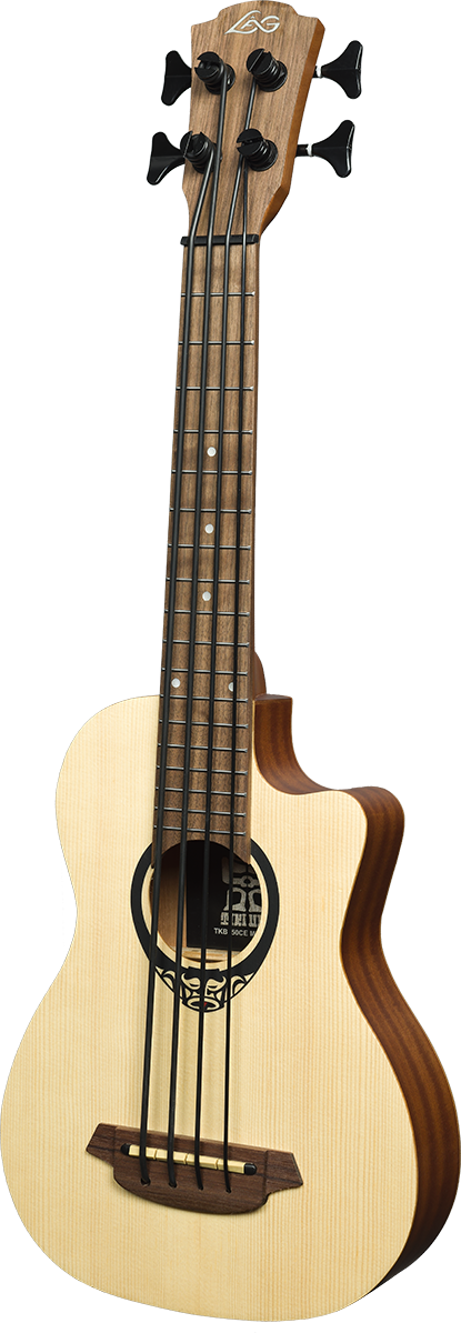 Lag Tkb150ce Mini Bass Tiki Cw Epicea Acajou +housse - Natural - Akustische Bass - Variation 1