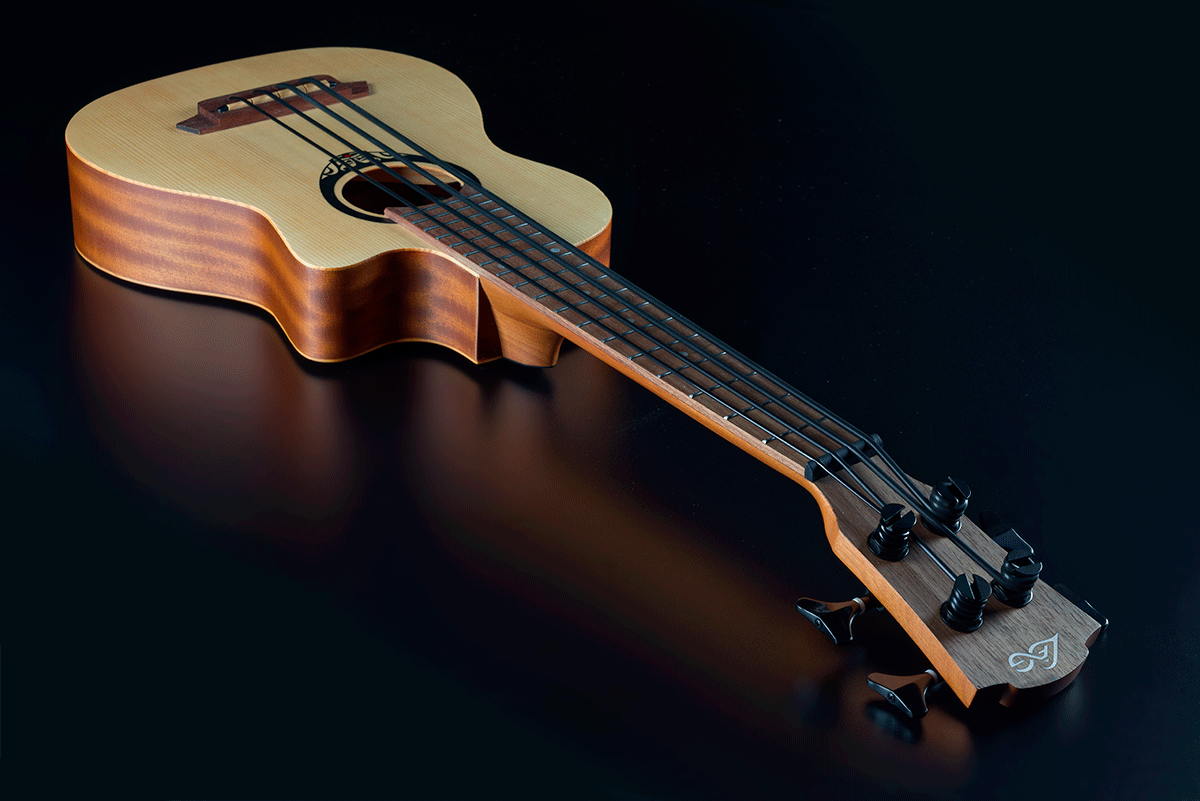 Lag Tkb150ce Mini Bass Tiki Cw Epicea Acajou +housse - Natural - Akustische Bass - Variation 2