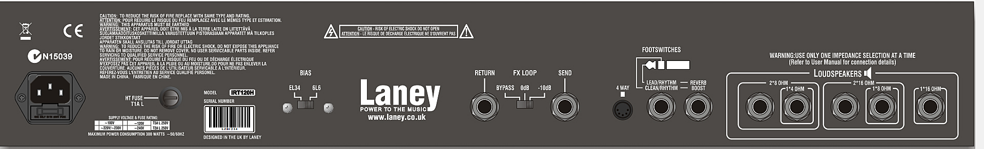 Laney Ironheart Irt60h Head 60w Black - E-Gitarre Topteil - Variation 2