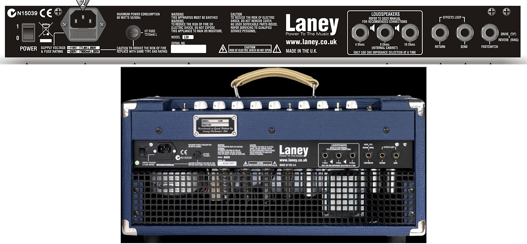 Laney Lionheart L20h Head - E-Gitarre Topteil - Variation 2