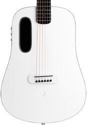 Western-reisegitarre Lava music Blue Lava Original 36 Freeboost with Airflow Bag - Frost white