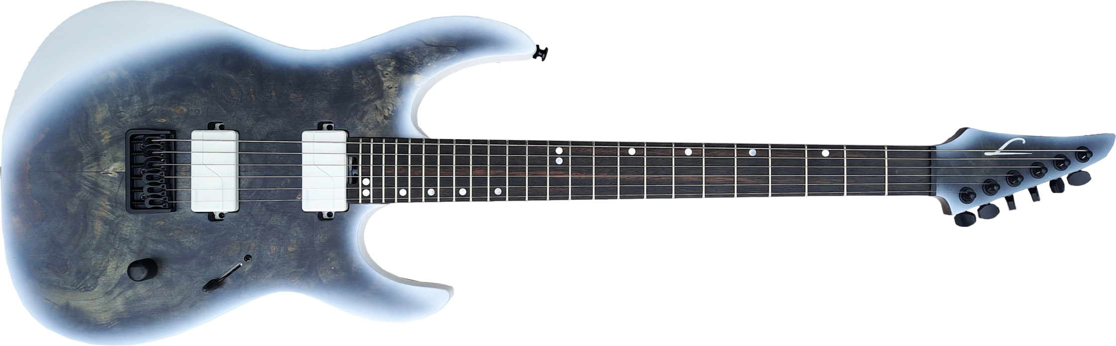 Legator Ninja N6od Overdrive 2020 Hh Fishman Fluence Ht Eb - Black Ice - E-Gitarre aus Metall - Main picture