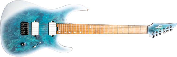 Legator Ninja N6od Overdrive Hh Fishman Fluence Ht Mn - Arctic Blue - E-Gitarre aus Metall - Main picture
