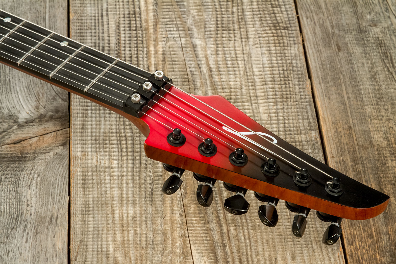 Legator Ninja N6fr 2h Fishman Fluence Modern Fr Eb - Crimson - E-Gitarre aus Metall - Variation 6