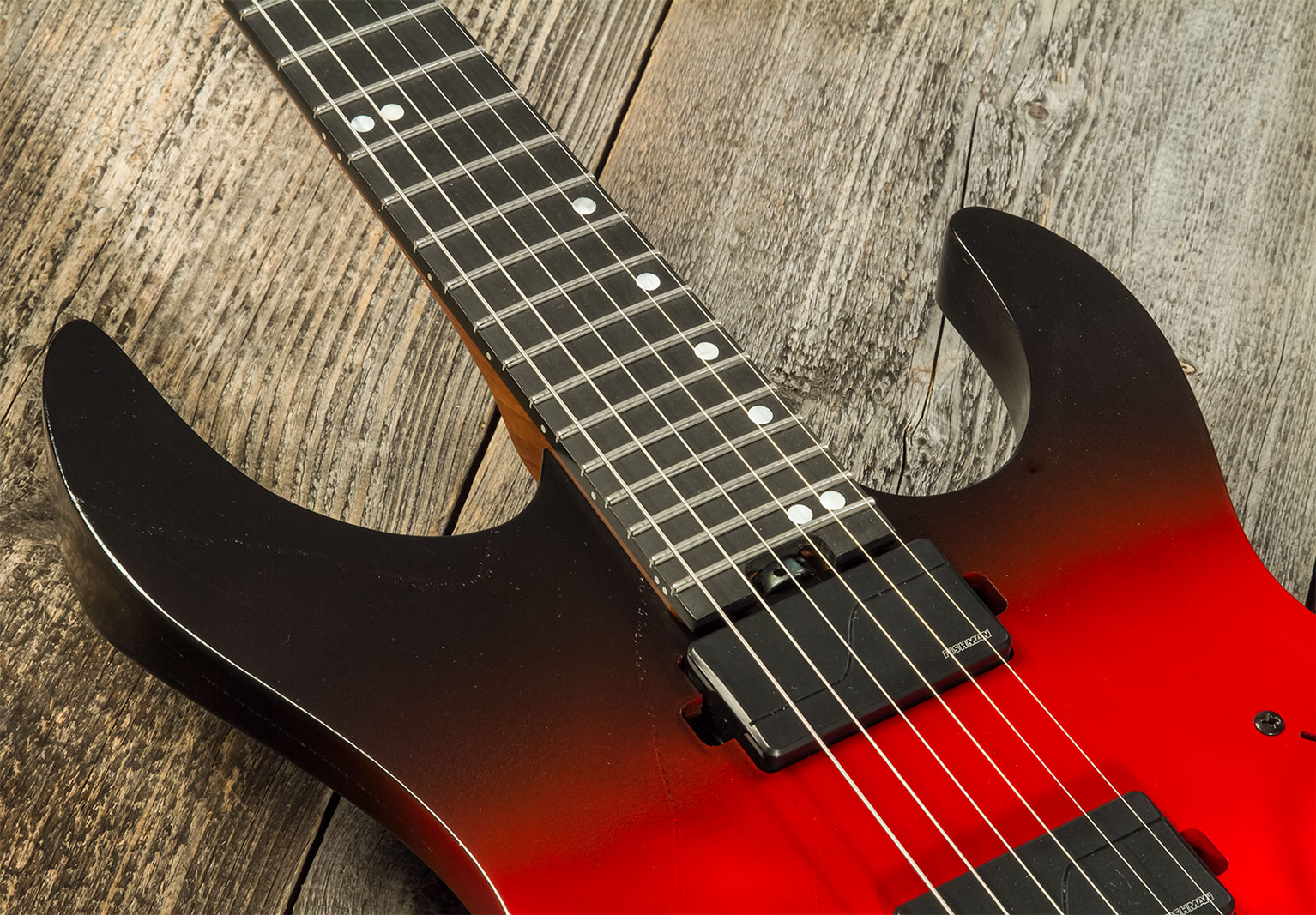 Legator Ninja N6fr 2h Fishman Fluence Modern Fr Eb - Crimson - E-Gitarre aus Metall - Variation 4
