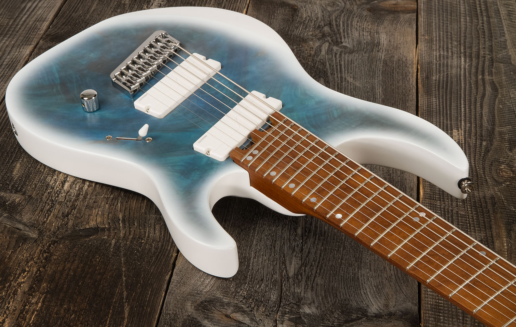 Legator Ninja N8fod Overdrive 8c Multiscale 2h Fishman Fluence Ht Mn - Arctic Blue - Multi-Scale Guitar - Variation 1