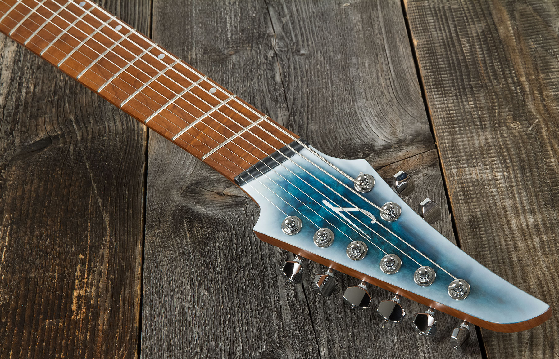 Legator Ninja N8fod Overdrive 8c Multiscale 2h Fishman Fluence Ht Mn - Arctic Blue - Multi-Scale Guitar - Variation 4