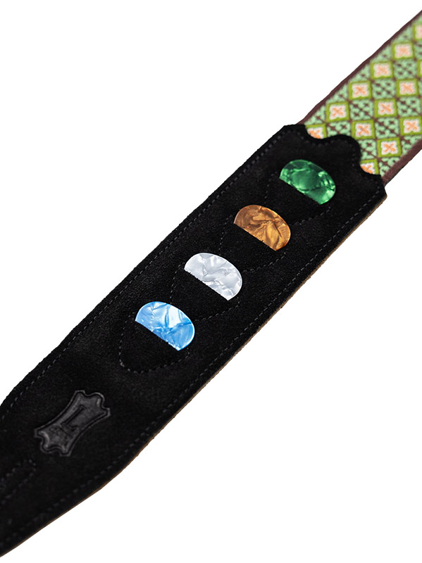 Levy's Courroie Tissu Avec Motifs Hootenany, 4 Portes Mediators, 5 Cm - Design 25 - Gitarrengurt - Variation 1
