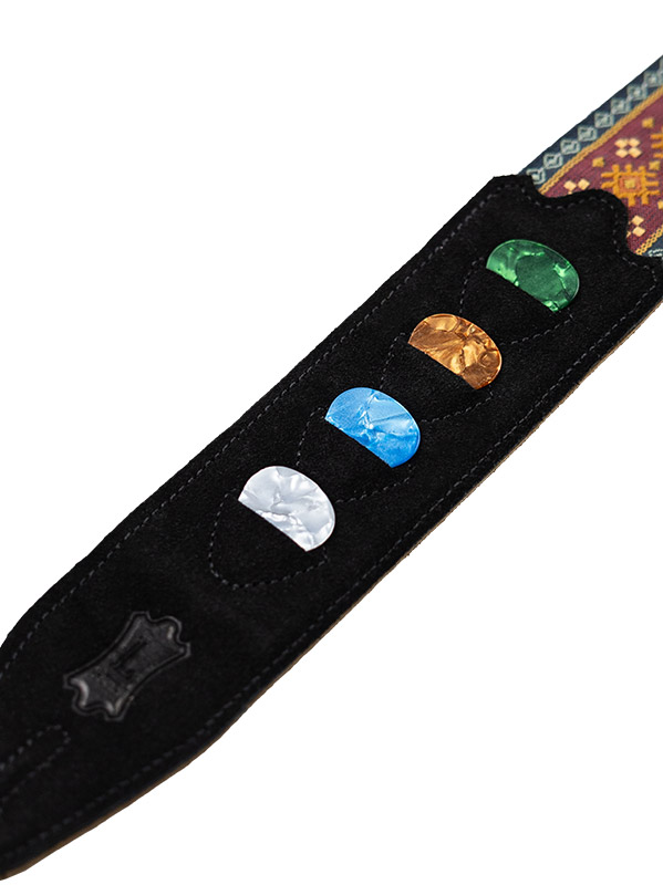 Levy's Courroie Tissu Avec Motifs Hootenany, 4 Portes Mediators, 5 Cm - Design 26 - Gitarrengurt - Variation 2