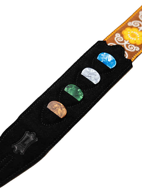 Levy's Courroie Tissu Avec Motifs Hootenany, 4 Portes Mediators, 5 Cm - Design 27 - Gitarrengurt - Variation 2
