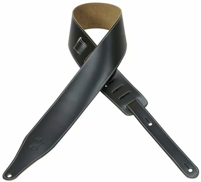 Levy's Dm17-blk Genuine Leather Guitar Strap Cuir 2.5inc - Gitarrengurt - Main picture