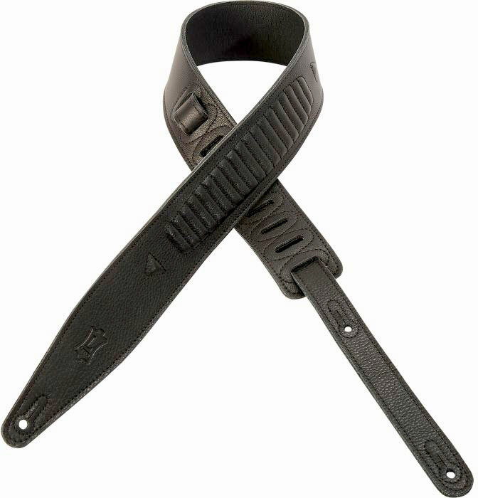 Levy's Mg317mto-blk Garment Leather Guitar Strap 2.5inc Cuir Black - Gitarrengurt - Main picture