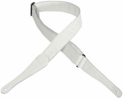 Gitarrengurt Levy's M7GG-WHT Garment Leather Guitar Strap - White