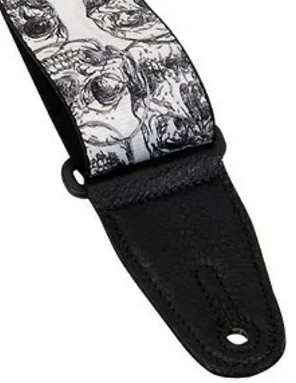 Levy's 5cm Polyester Embout Cuir Avec Motifs - Design 048 - Gitarrengurt - Variation 1