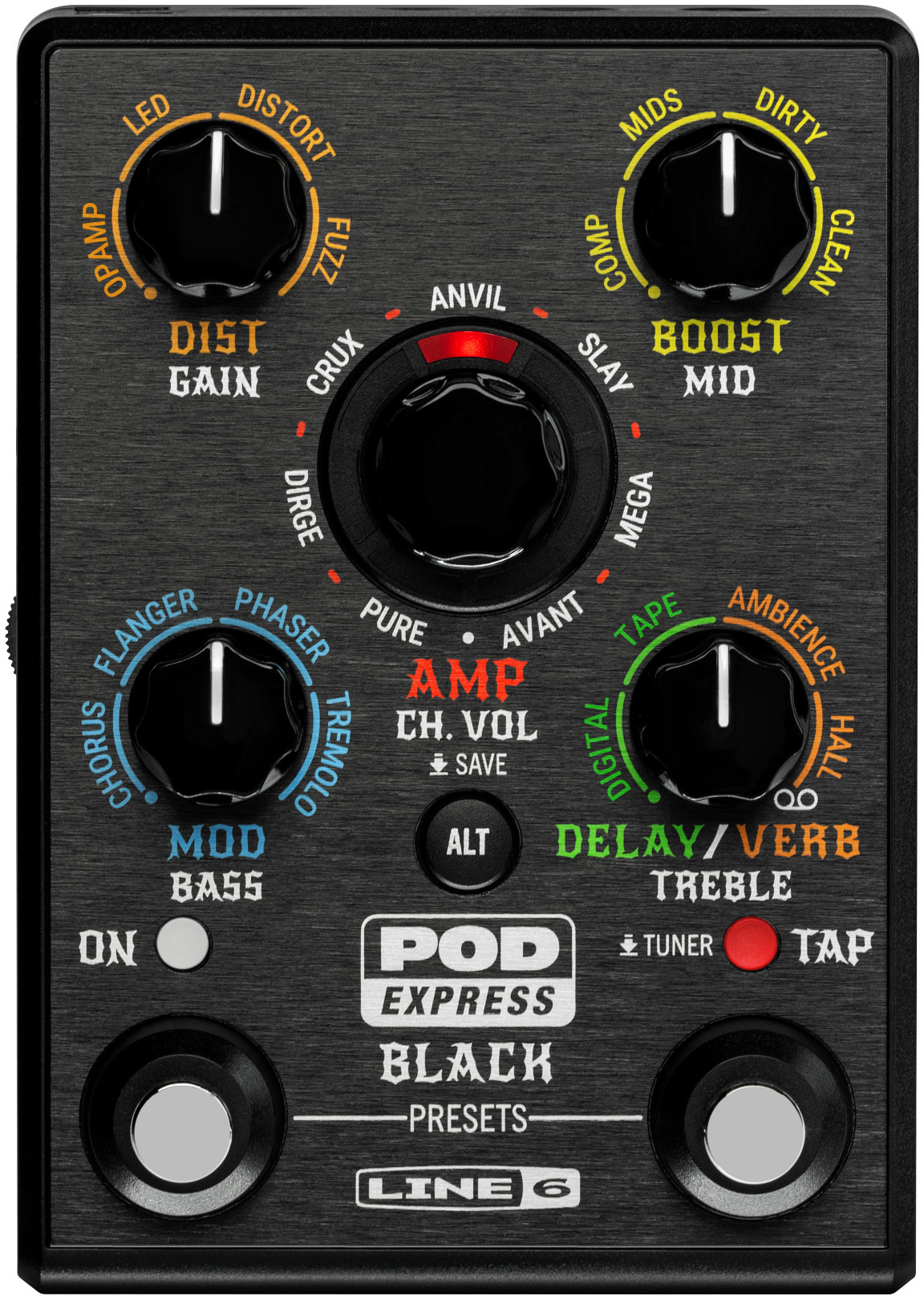 Line 6 Pod Express Black Guitar - Multieffektpedal - Main picture