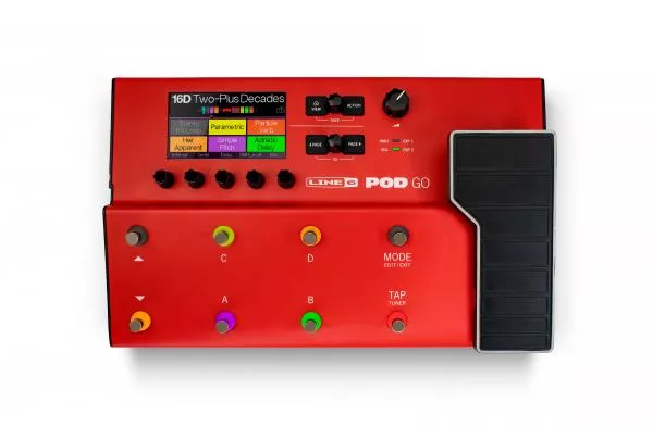 Multieffektpedal Line 6 Pod Go Limited Edition Red