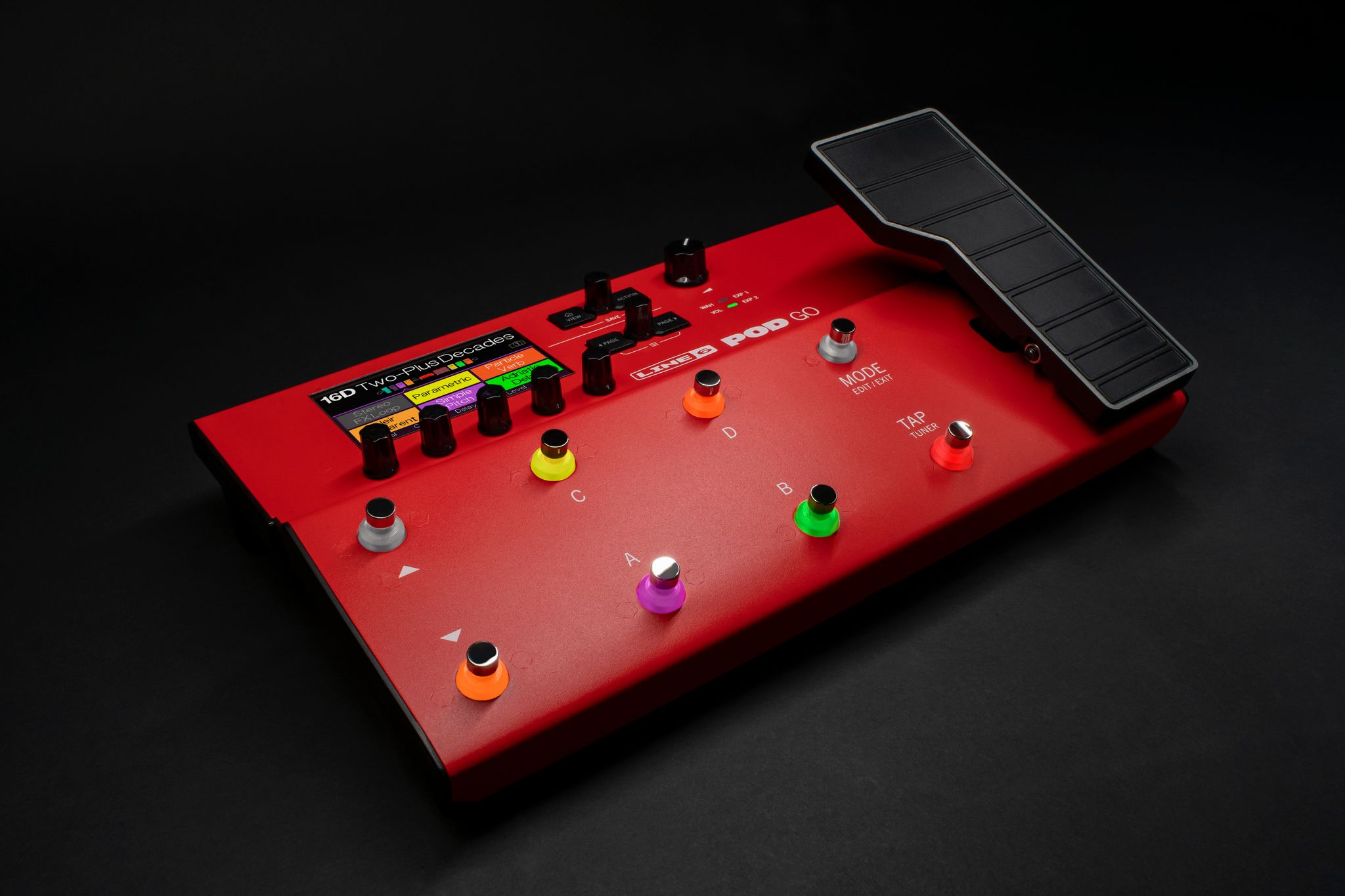 Line 6 Pod Go Limited Edition Red - Gitarrenverstärker-Modellierungssimulation - Variation 6