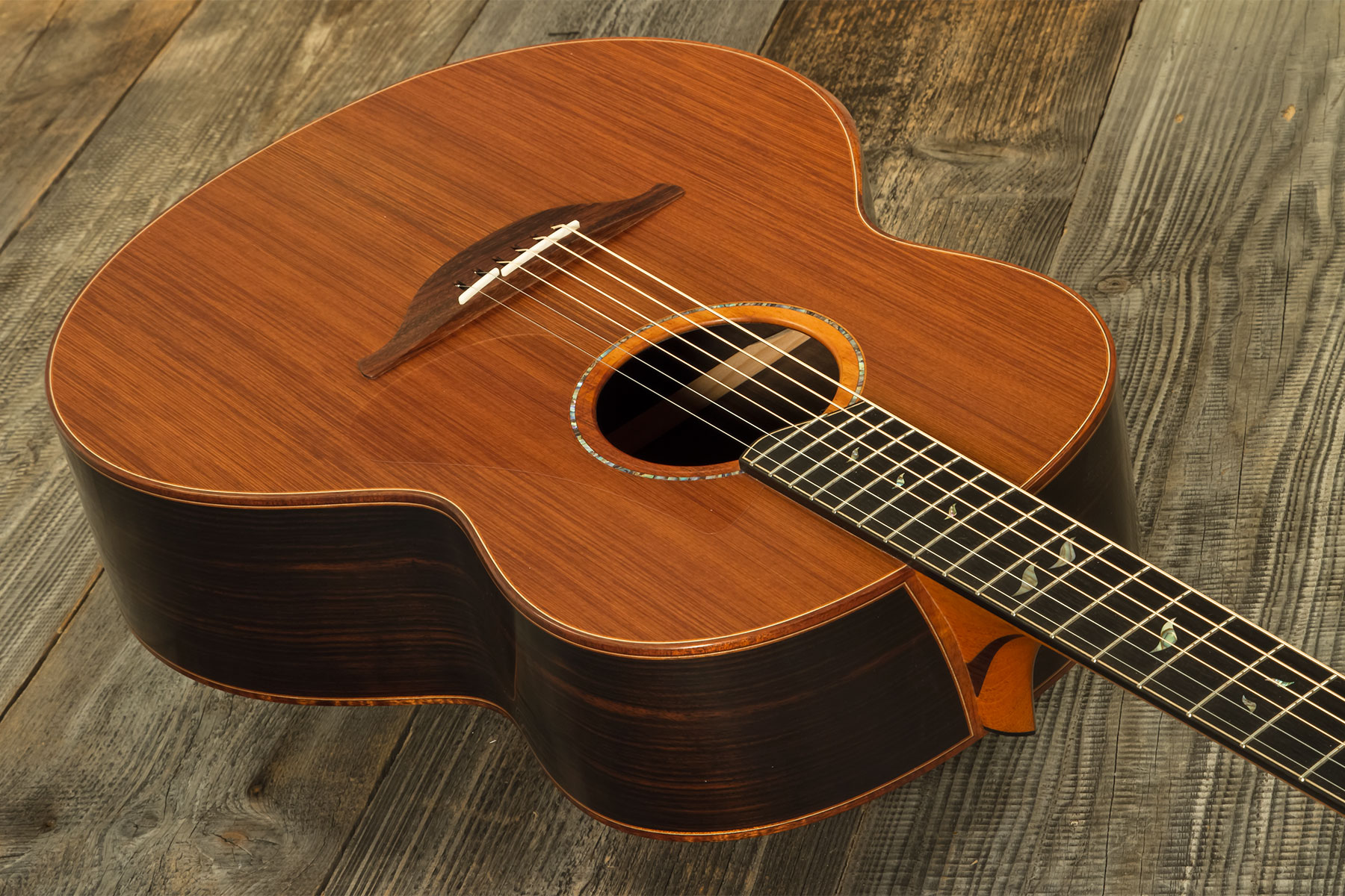 Lowden Custom Shop F50 Auditorium Sinker Redwood Macassar Ebony Eb #26347 - Natural - Folk-Gitarre - Variation 2
