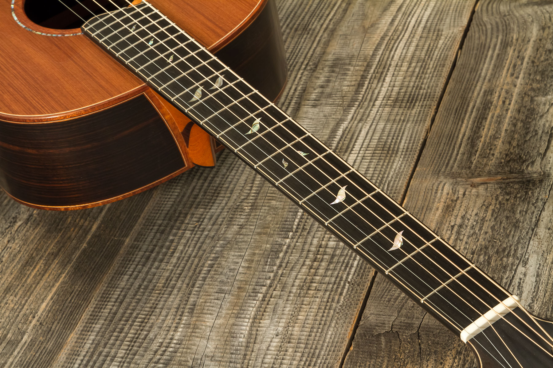 Lowden Custom Shop F50 Auditorium Sinker Redwood Macassar Ebony Eb #26347 - Natural - Folk-Gitarre - Variation 5