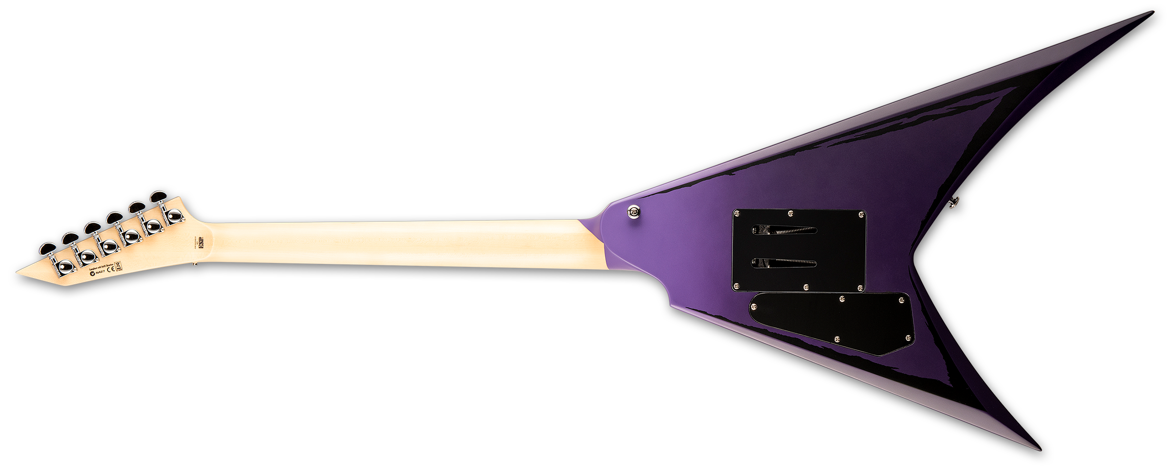 Ltd Alexi Laiho Ripped Signature Hs Fr Eb - Purple Fade Satin W/ Pinstripes - E-Gitarre aus Metall - Variation 1