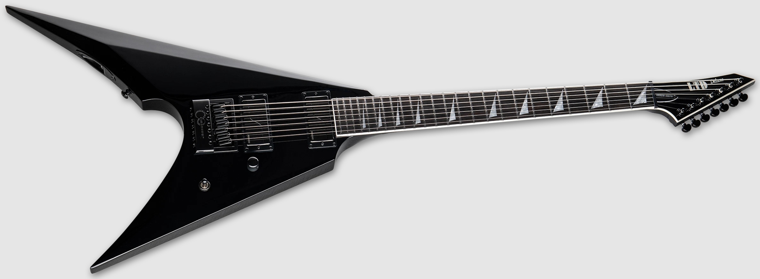 Ltd Arrow 1007 Baritone Evertune 7c 2h Fishman Fluence Ht Eb - Black - Bariton E-Gitarre - Variation 1