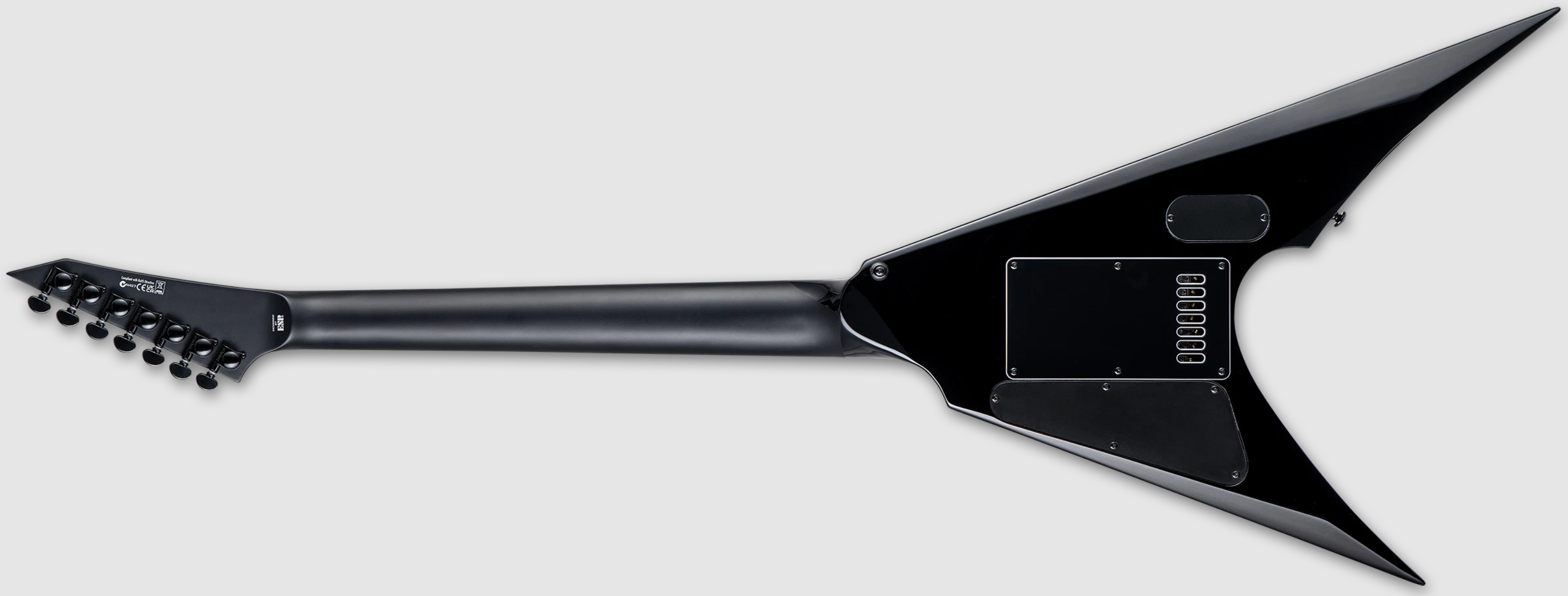 Ltd Arrow 1007 Baritone Evertune 7c 2h Fishman Fluence Ht Eb - Black - Bariton E-Gitarre - Variation 2