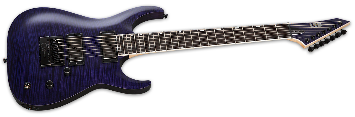 Ltd Brian Head Welch Sh-7 Evertune Signature 2h Fishman Fluence Ht Eb - See Thru Purple - E-Gitarre in Str-Form - Variation 1