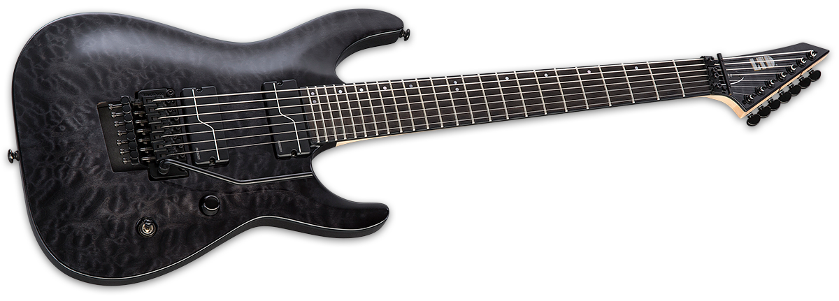 Ltd Buz Mcgrath Buz-7 Signature 7-cordes Hh Fishman Fr Eb - See Thru Black - 7-saitige E-Gitarre - Variation 1