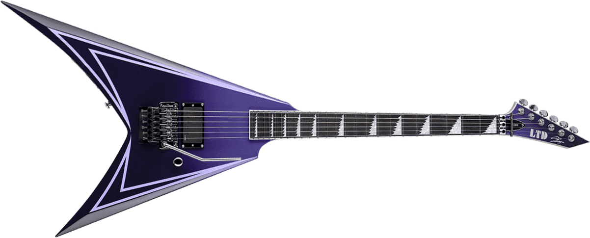 Ltd Alexi Laiho Hexed Signature H Fr Eb - Purple Fade W/ Pinstripes - E-Gitarre aus Metall - Main picture