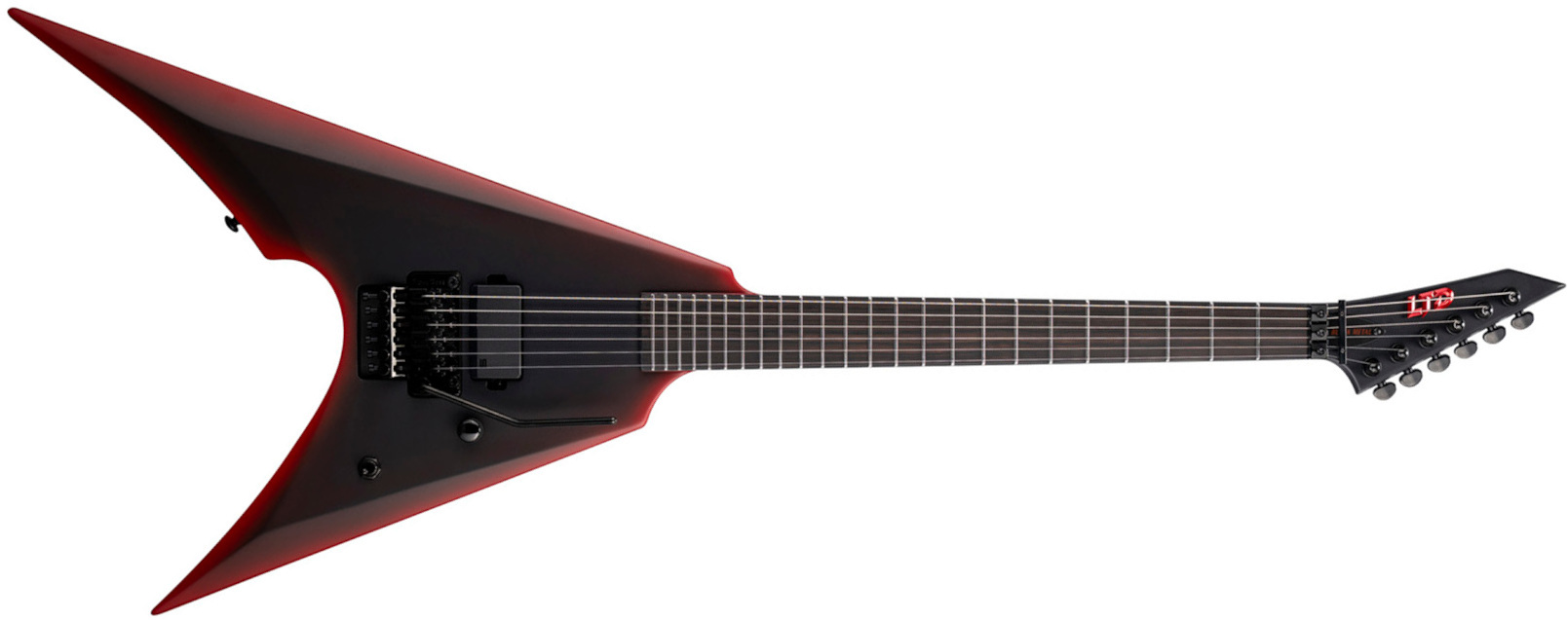 Ltd Arrow Black Metal Series Fr 1h Eb - Black Red Burst Satin - E-Gitarre aus Metall - Main picture