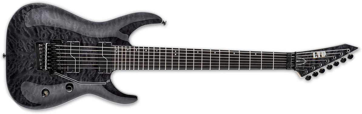 Ltd Buz Mcgrath Buz-7 Signature 7-cordes Hh Fishman Fr Eb - See Thru Black - 7-saitige E-Gitarre - Main picture